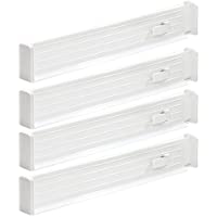mDesign Juego de 4 organizadores para cajones – Separadores de cajones para la cocina o el dormitorio – Láminas de…